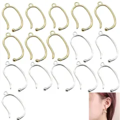 【新着商品】アクセサリー DIYハンドメイド ノンホールピアス パーツ ピアス パーツ パーツ16個入り イヤリング