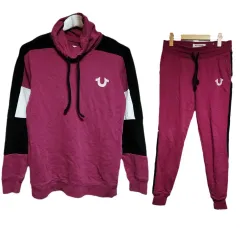 トゥルーレリジョン Y2k キッチ ハイネック コットン トレーナー セットアップ (JAJU)