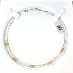 淡水パール　ライスパール　リボン　ネックレス　専用箱付き　長さ調節可