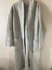 LeShop グレー アンゴラ WHO カーディガン ロング丈