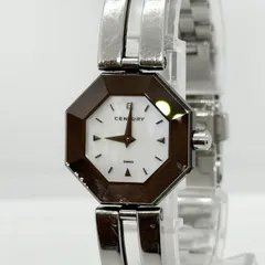 CENTURY センチュリー 75432 ホワイト QZ レディース 1Pダイヤモンド  腕時計のサムネイル