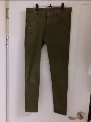 カーキ スキニージーン ズボン パンツ M (ストレッチ 良し)