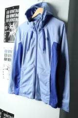 W(L-XL) THE NORTH FACE ザノースフェイス フードジップアップ 機能性 ブルー 起毛 -16589