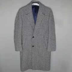 ジーク/メンズ95/CHECKパターンウールロングコートジャケット/ダルスンヴィンテージ145
