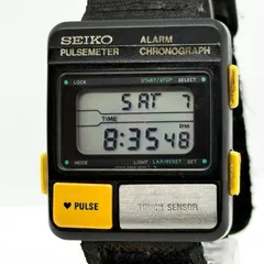 SEIKO セイコー パルスメーター S229-5001 ブラック QZ ユニセックス 希少 ヴィンテージ 稼働 腕時計