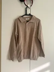 カラーネック ニット 長袖