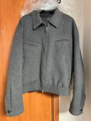 M INTEMPOMOOD パッチ ポケット ウール ブルゾン グレー