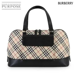 未使用 展示品 バーバリー BURBERRY ノバチェック ハンド バッグ キャンバス レザー ベージュ ブラック Hand Bag 90315090