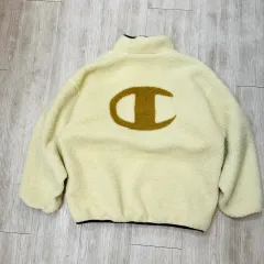 チャンピオン ボア フリース ジャケット アイボリー リバーシブル 未使用級 ウィメンズL