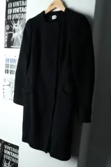 W(S-M) DEWL コートジャケット ブラック ウール ユニーク-16353