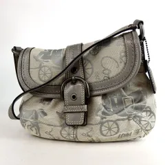 COACH コーチ ホース アンド キャリッジ ミニ ショルダーバッグ キャンバス レザー 20-402(6)