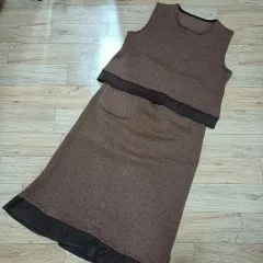 起毛 ニット ベスト スカート セット 未使用