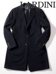 LARDINI 5者混ウールヘリンボーンチェスターコート スポルベリーノ
