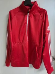 (ユニセックス) adidas 3本線 ジャージ レッド