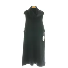 ウィルフリー willfully チュニックワンピース ニット ノースリーブ F ブラック ネイビー /ES ■MA