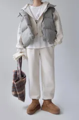 ウェルロン ダウンベスト カーキグレー