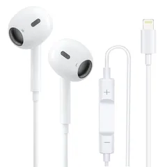 【数量限定】iPhone13/12/11/SE/X/XS/XR/XS コンパクト ヘッドホン Max/8/8P/7/7P/iPad/iPod対応 音量調整 通話対応 マイク付き 重低音 HIFI透明な音質 イヤフォン純正 有線 [MFi正規認証品] イヤホン有