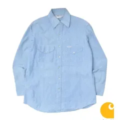 90S Carhartt カーハート シャンブレー ウェスタン ワークシャツ シャツ N0839