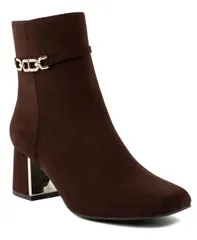 ジョーンズニューヨーク レディース シューズ ブーツ・レインブーツ ヒール Jones New York Womens Durling Block Heel Booties Dark Brown ブラウン