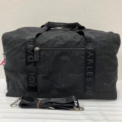 871　CHARLES JOURDAN　シャルルジョルダン　 ボストンバッグ　2way　旅行　大容量　 ロゴ　総柄　ブラック系　黒　ナイロン　 軽量　レディースのサムネイル