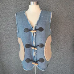 ヴィンテージ デニム ボア ベスト