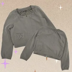 日本 ヴィンテージ クロップド Y2K 秋 ブーマー uネック ベーシック グランジ 秋 ジャケット