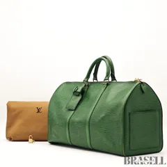 LOUIS VUITTON エピ キーポル50 M42964 バッグ ボストンバッグ 大容量 旅行 ハンドバッグ グリーン 緑 レディース メンズ パドロック 鍵 保存袋  ボルネオグリーン