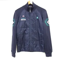 美品☆le coq sportif ルコックスポルティフ 素材切り替え ニットジップジャケット フルジップ ゴルフに メンズ