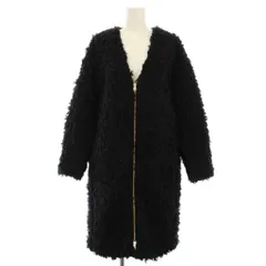 ナノ&コー nano&co ボアコート ノーカラーコート アウター 36 ブラック /TK