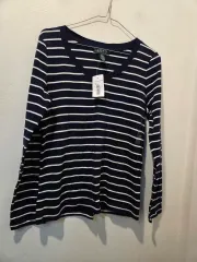 ローレン ラルフローレン ストライプ 長袖 Tシャツ