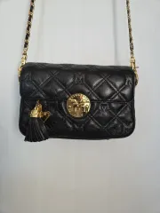 メトロシティ ブラック キルティング チェーンバッグ タッセル含む