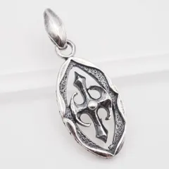 S336 ヴィンテージ 925刻印 ペンダント トップ クロス デザイン シルバー チャーム ヘッド