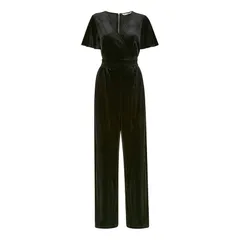 ユミキム レディース トップス ワンピース ジャンプスーツ Yumi Black Jumpsuit With Angel Sleeves Black ブラック
