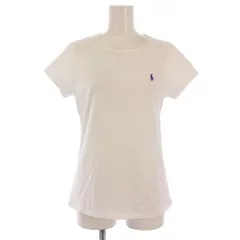 ラルフローレン RALPH LAUREN Tシャツ カットソー 半袖 クルーネック ロゴ刺繍 L 白 /BM