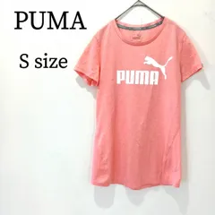 PUMA プーマ レディース トップス Tシャツ 半袖 クルーネック ロゴ入り ロゴ ピンク スポーティー S