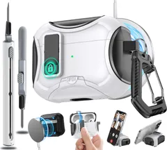 【人気商品】耐衝撃 分離式 傷防止 全面保護 おしゃれ 軽量 シリコン TPU えあーぽっつ イヤホン掃除キット＆カラビナ付き カバー プロ ロック＆電話スタンド付きエアーポッズプロ ワイヤレス充電対応 カバー Magsafe ケース K(白い ケース 第2世