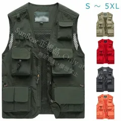 再入荷 【新品未使用】ジャケットベスト メンズ アウトドア メッシュベスト レディース アウトドアベスト 農業 仕事 お釣り ベスト 通気 軽量 作業服 ポケット付 アウトドア ウォーキング 登山 カメラマン 撮影用 ミリタリー