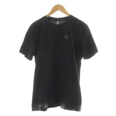 アディダス バイ ステラマッカートニー adidas by Stella McCartney Tシャツ カットソー 半袖 ロゴ XS 黒 ブラック 938011 /RR