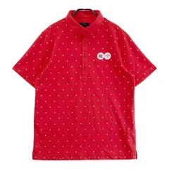 サイズ：L CALLAWAY キャロウェイ  半袖ポロシャツ ボタンダウン 星 総柄 レッド系 [240101640268] ゴルフウェア メンズ ストスト