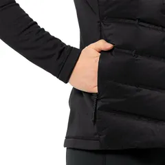 ジャックウルフスキン レディース アウター ジャケット・ブルゾン ダウン Jack Wolfskin JW Tasman Down Hybrid Black ブラックのサムネイル