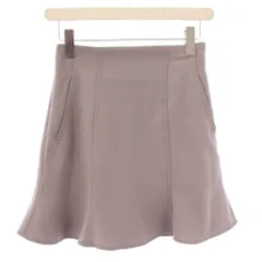 スナイデル SNIDEL Sustainaハイウエストスカショ キュロット ミニ丈 無地 ストレッチ 0 紫 パープル SWFP22404 /BB