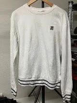 FILA ワンポイントロゴ スウェット ホワイト US古着