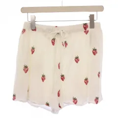 ジェラートピケ gelato pique ストロベリー柄ショートパンツ ルームウェア イージー ウエストゴム ストレッチ いちご柄 F 白 ホワイト PWCP244323 /BB