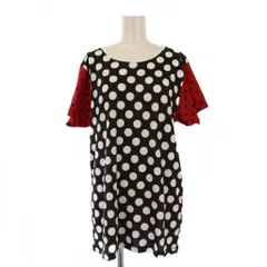 ディーゼル DIESEL Tシャツ カットソー 半袖 クルーネック ドット柄 ハート柄 XXS 黒 白 赤 /BM