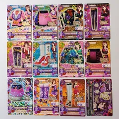 ③ 紫吹蘭 12枚セット レディティーチャージャケット レディティーチャースカート ファントムレディーシャツ ファントムレディージーンズ スカーレットロゼパンツ スカーレットロゼハイヒール アゲハトークハット ほか ／ アイカツ！Aikatsu！