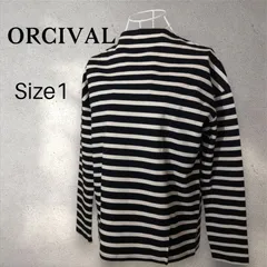 ORCIVAL 　オーシバル　ボーダーコットンロード ドロップショルダー プルオーバー　サイズ1　M