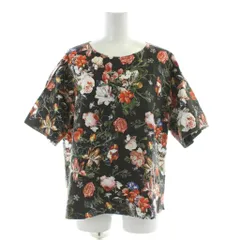モガ MOGA カットソー 半袖 2 黒 ブラック 花柄 /AP