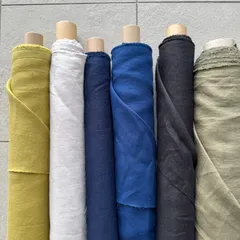 【５０ｃｍ】×布幅のリネン生地（麻生地）フレンチリネン生地・ツイルの麻生地 ブラウスのハンドメイドに♩《日本初！全品！洗いざらし・水通し不要の麻専門店》 ＣＣ加工リネン｜60リネン100%（麻100） 『麻布展』送料無料 リネンドルチェ