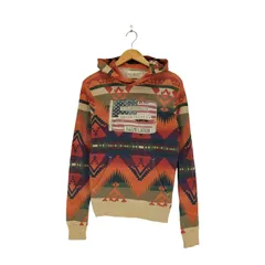 デニムアンドサプライラルフローレン DENIM&SUPPLY RALPH LAUREN 星条旗刺繍ネイティブ柄プルオーバーパーカー メンズ  XS