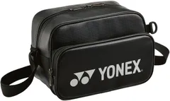 ヨネックス YONEX テニス ショルダーバッグ バック カバン 正面ポケット 肩掛け 斜め掛け ホルダー 小物入れ 携帯 ロゴ 観戦 普段使い 移動 部活 クラブ サークル スクール チーム  BAG25SB 076 ブラック/シルバー